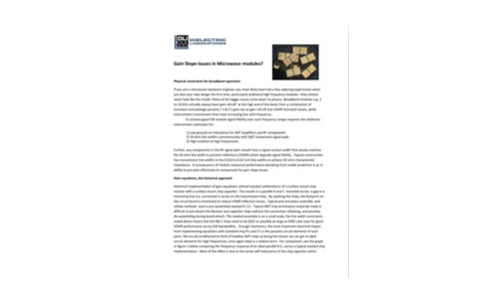 ¿Ganar problemas de pendiente en módulos de microondas?