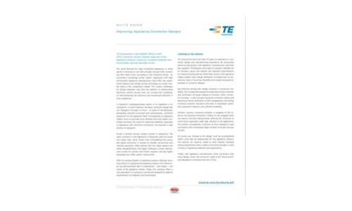 Mejora de los diseños de conector de electrodomésticos