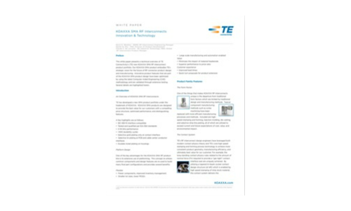 Koaxxa SMA RF interconectan Innovación y Tecnología