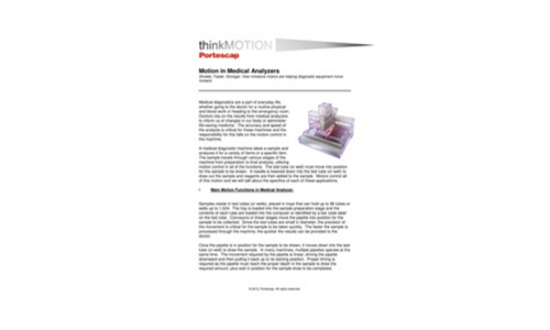 Moción en analizadores médicos