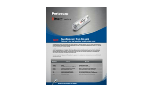 Acelerando del paquete, el nuevo motor sin escobillas de baja velocidad de Portescap